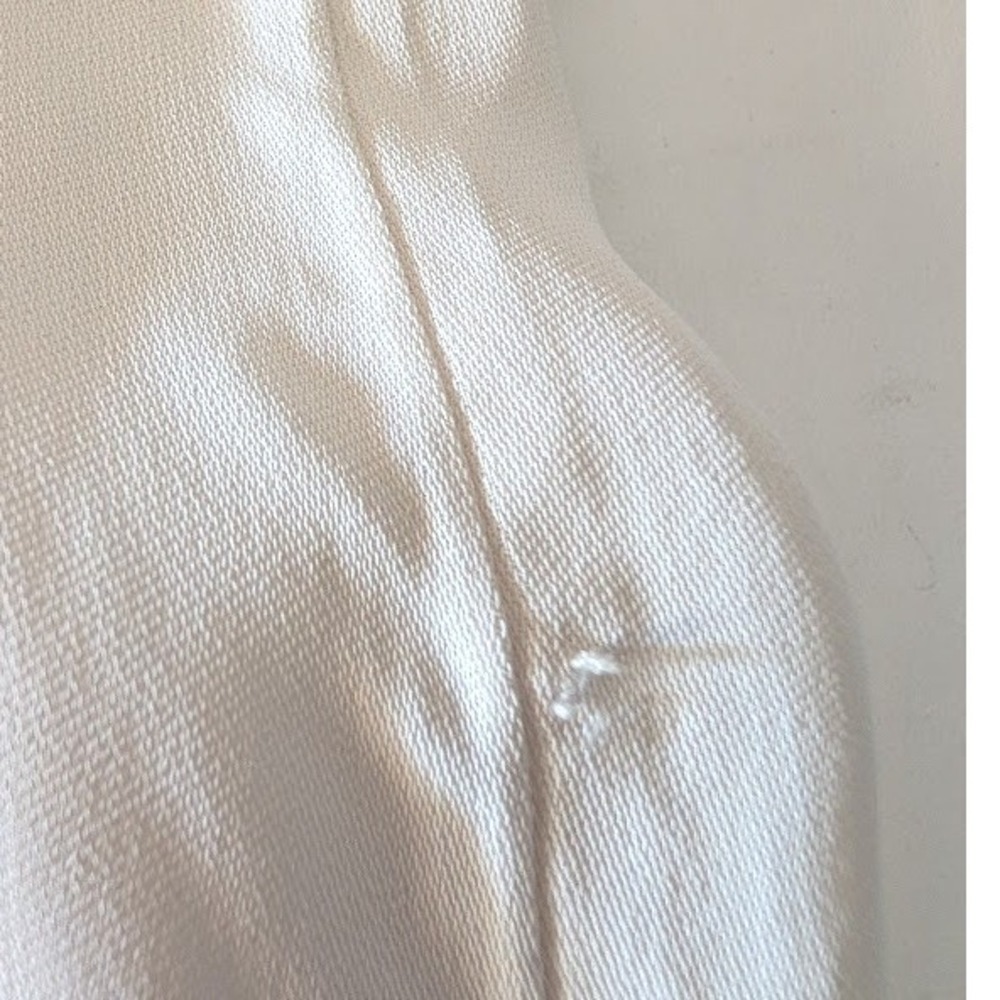 Reiss Marta Colorblock Pussybow Dress Cream Red Tie Neck Long Sleeve Size 6 - Picture 6 of 10